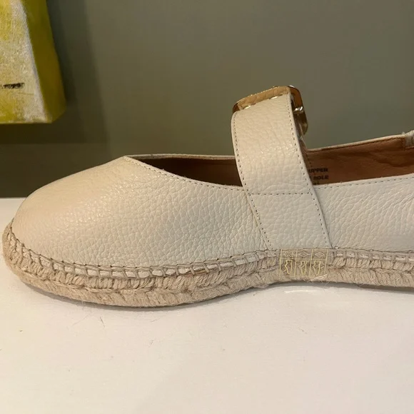 Jutelia Leather Mary Jane Espadrilles NWOT - Picture 5 of 9